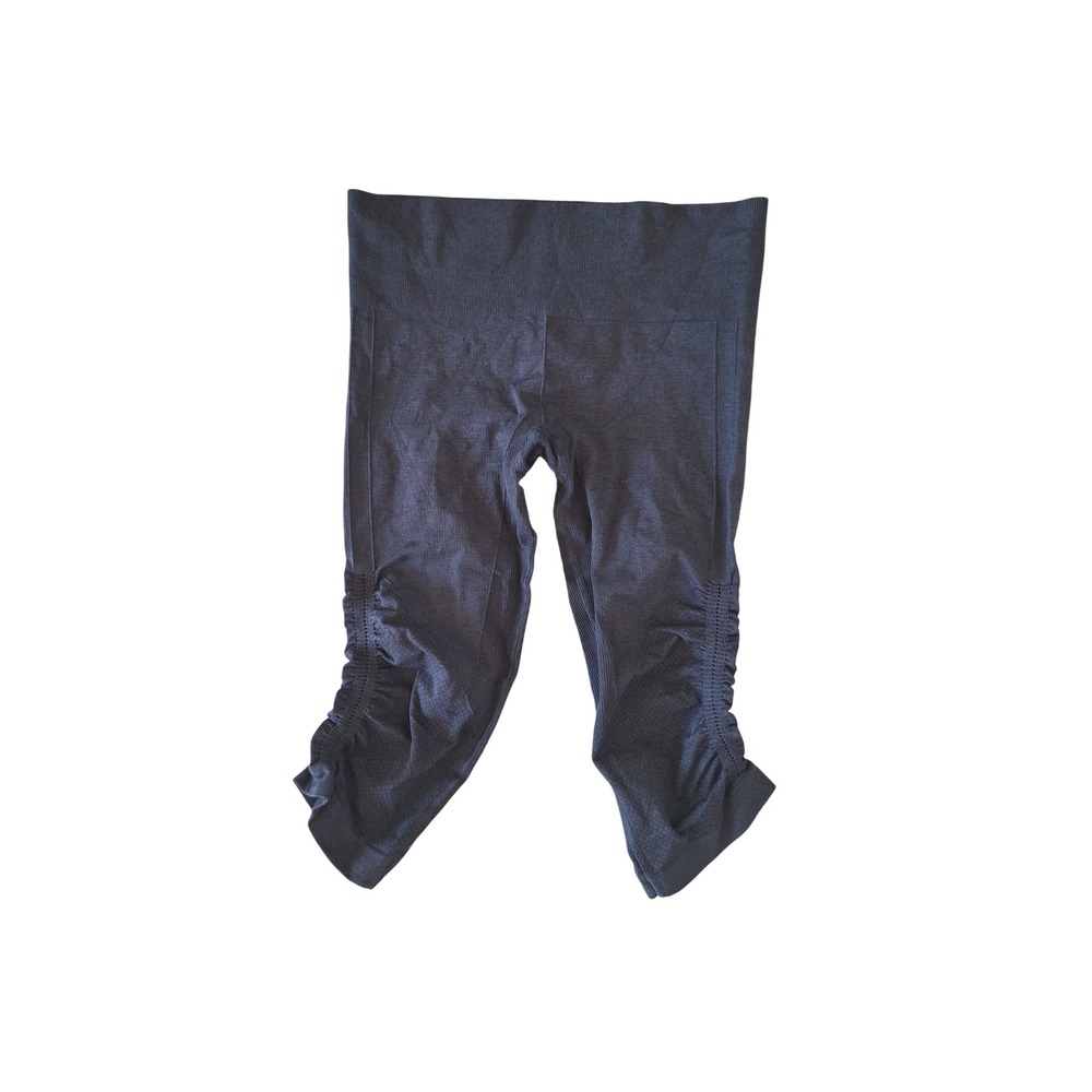 Lululemon‎ Ebb to Street Tight Crop Leggings Gray Ruched Seamless Yoga Pants